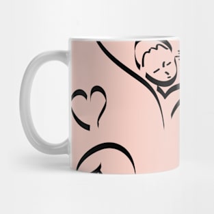 Mother Love Vector Seamless Fashion Background Mug